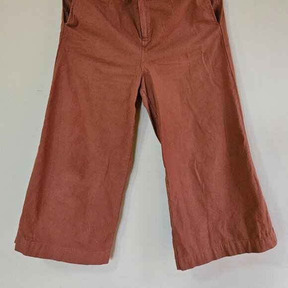 Good Luck Gem - Linen Wide Leg Cropped Pants Women's Size Small - Picture 2 of 7